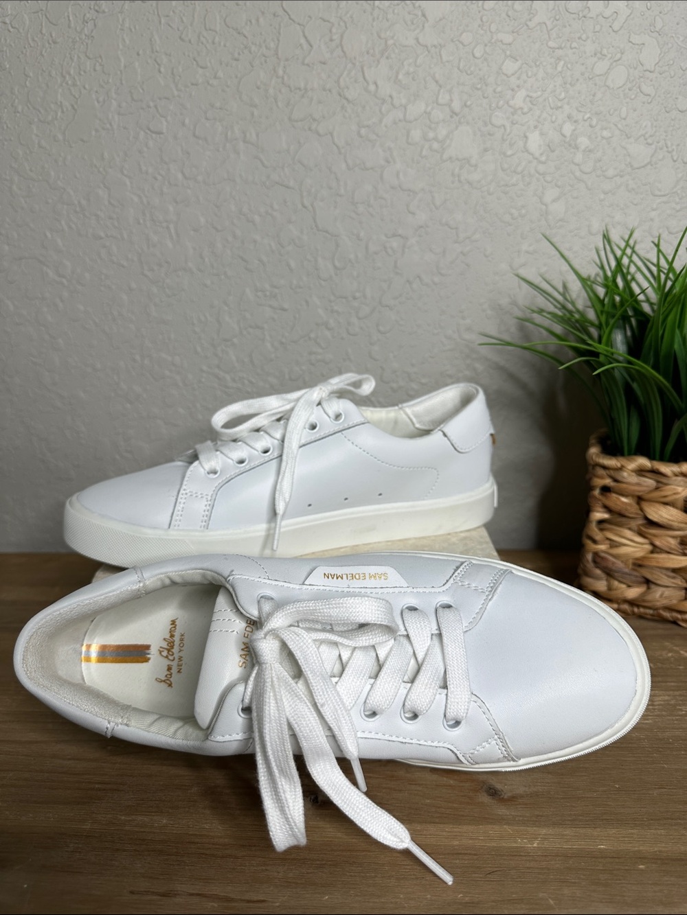 Sam Edelman New York Classic White Leather Ethyl Sneakers